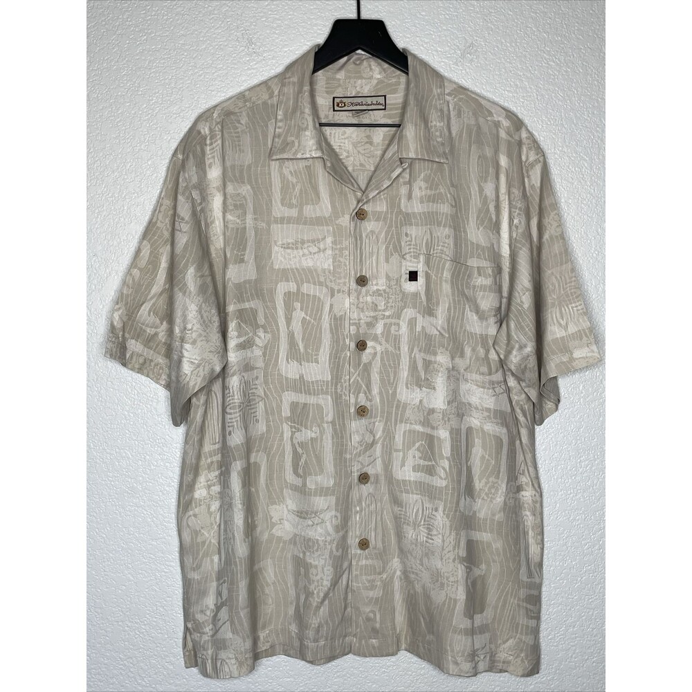 Duke Kahanamoku Silk Hawaiian Aloha Shirt XL